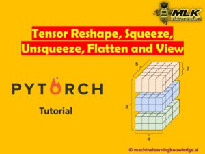 PyTorch Tutorial for Reshape, Squeeze, Unsqueeze, Flatten and View