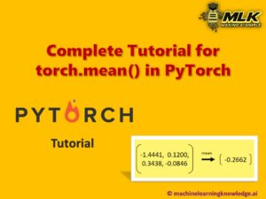 Complete Tutorial for torch.mean() to Find Tensor Mean in PyTorch