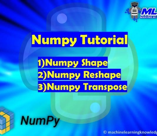 Numpy Shape, Numpy Reshape and Numpy Transpose in Python