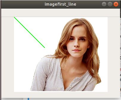 Example-1 of cv2.line()