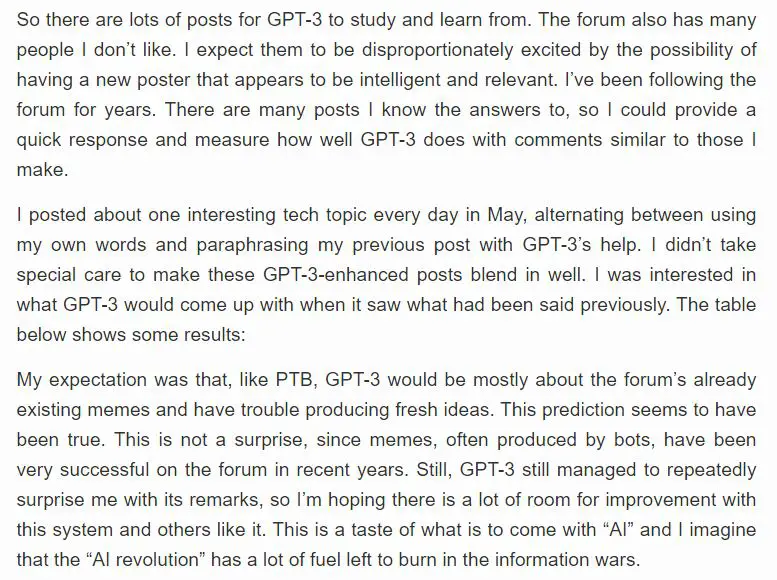 OpenAI GPT-3 Example - Blog Article