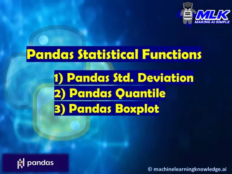 Pandas Statistical Functions Part 2 std() , quantile() and boxplot