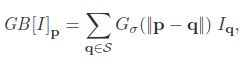 Gaussian Filter Formula