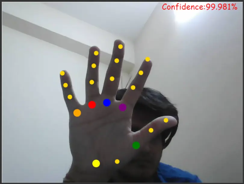 Tensorflow.js Hand Gesture Recognition and Tracking