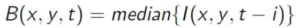 Median filtering formula