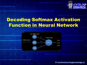 Decoding Softmax Activation Function for Neural Network with Examples